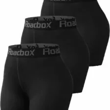 Roadbox 3" Spandex Shorts Women with Pocket/Non-Pocket, 1/2/3 Pack Volleyball Shorts, Compression Shorts for Running Workout