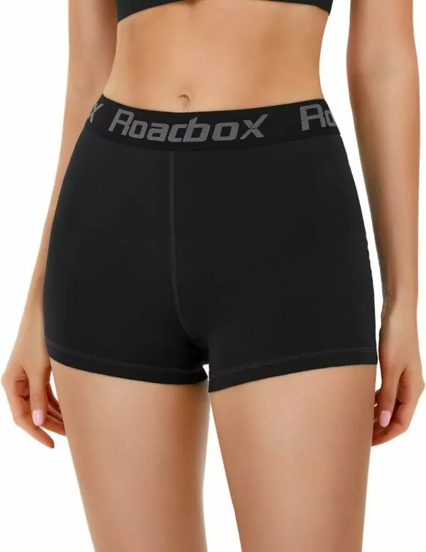 Roadbox 3" Spandex Shorts Women with Pocket/Non-Pocket, 1/2/3 Pack Volleyball Shorts, Compression Shorts for Running Workout