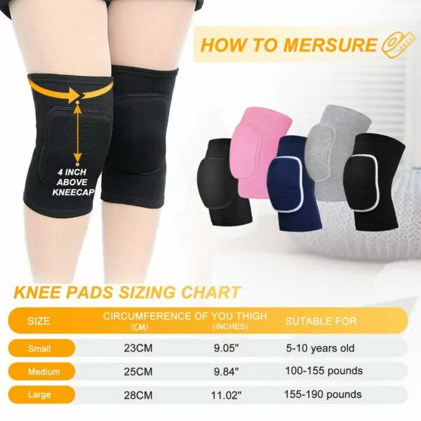 Volleyball Knee Pads for Dancers, Soft Breathable Knee Pads for Men Women Kids Knees Protective, Knee Brace for Volleyball Football Dance Yoga Tennis Running Cycling Workout Climbing