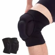 Knee Pads for Women & Men, Basketball Knee Pads Volleyball Knee Pads for Women Men Wrestling Knee Pads Wrestling Gear, Crash Pad Snowboarding Gear Knee Protector Soft Knee Pads for Work (Large, Black)