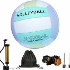 Volleyball Official Size 5, Volleyball Kit, Volleyballs, Soft Volleyball Beach Volleyball Pool Volleyball for Indoor Outdoor Beach, Training Equipment Volleyball Training, Competition, Gym