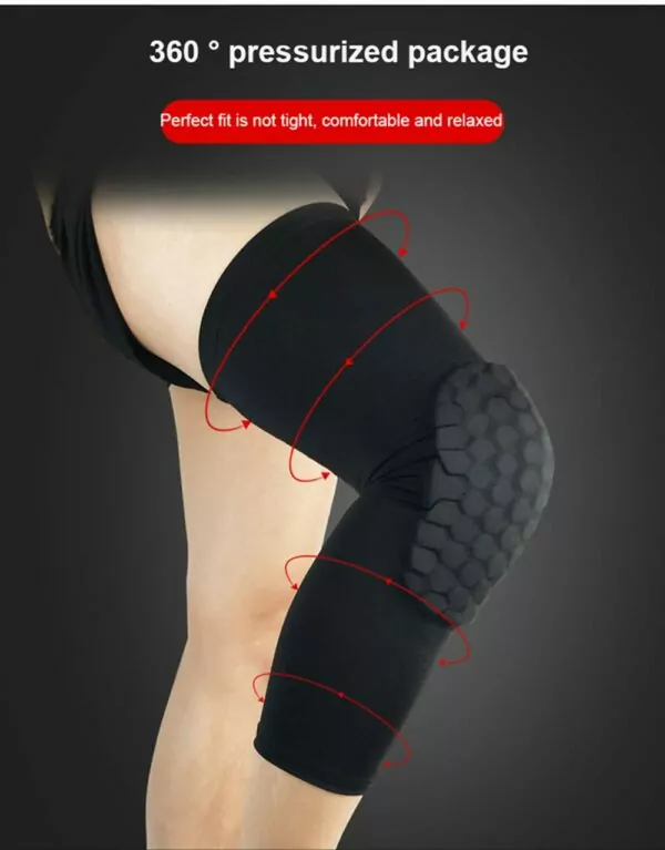 51A7o2e8AIL. SL1279 PISIQI Knee Pads Compression Pads Long Leg Sleeve Collision Avoidance Brace Protection Knee Sleeve for Basketball Football Volleyball Cycling (1 Pair)