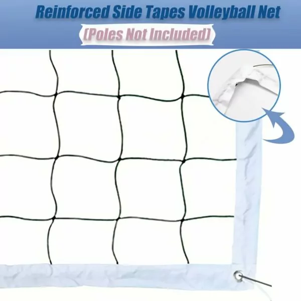 61Bval+JBGL. AC SL1500 Volleyball Net Outdoor, Heavy Duty Volleyball Net for Backyard, 32 x 3 FT Professional Net with Reinforced Side Tapes for Ground Pool Sports, Portable Replacement Net for Beach (Poles Not Included)