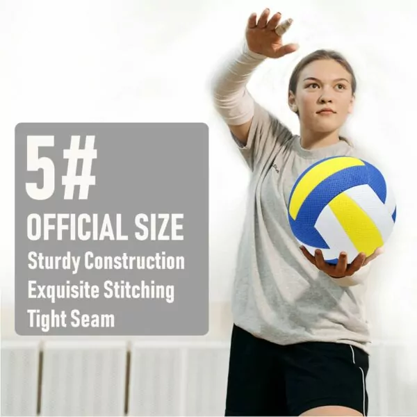 61CWGyLgDiL. AC SL1500 6 Pack Official Size 5 Volleyball Balls Volley Ball of Synthetic Leather,Includes Ball Pump and Net Bag,Competition Volleyball for Indoor Outdoor…