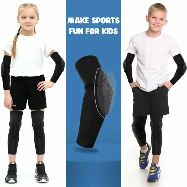 61GtLJsCJ4L. SL1001 AceList Kids Youth Sports Compression Knee Elbow Pads Guards Protective Gear 5-15 Years Basketball Baseball Football Volleyball Wrestling Cycling