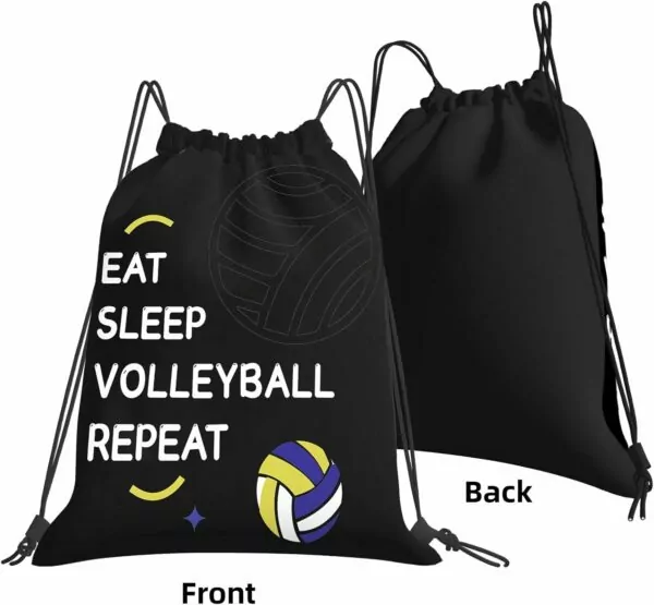 61Ljz0EmO L. AC SL1500 Volleyball Gifts for Volleyball Lover Eat Sleep Volleyball Repeat Drawstring Backpack Bag Volleyball Player Gifts for Women Men