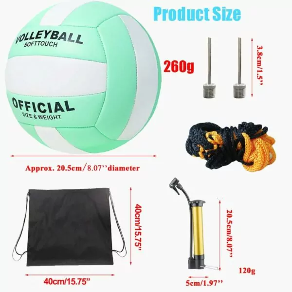 61jKC9nn0zL. AC SL1200 Volleyball Official Size 5, Volleyball Kit, Volleyballs, Soft Volleyball Beach Volleyball Pool Volleyball for Indoor Outdoor Beach, Training Equipment Volleyball Training, Competition, Gym