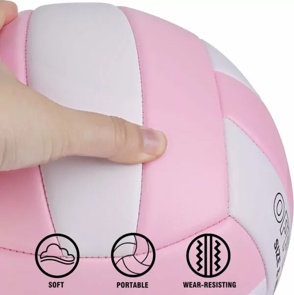 61kmhrfGe7L. AC SL1500 EVZOM Super Soft Volleyball Beach Volleyball Official Size 5 for Outdoor/Indoor/Pool/Gym/Training Premium Volleyball Equipment Durability Stability Sports Ball