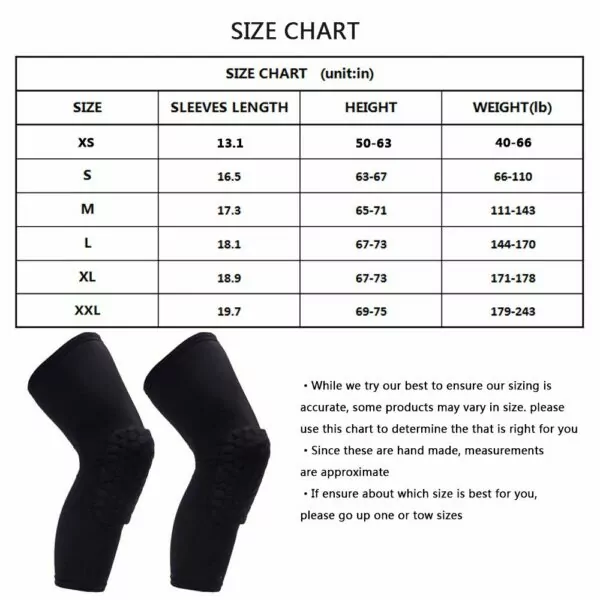 61rHH PISIQI Knee Pads Compression Pads Long Leg Sleeve Collision Avoidance Brace Protection Knee Sleeve for Basketball Football Volleyball Cycling (1 Pair)