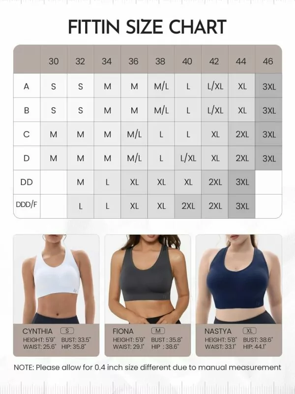 Padded Seamless Medium Support Sports Racerback Bra for Women Yoga Gym Workout Fitness - Image 5