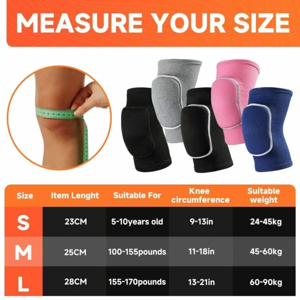 71 jAhhX2nL. SL1500 Soft Breathable Protective Knee Pads for Volleyball Dancing Football Yoga Basketball Skating Adults Women Kids Girls (Black, Small)