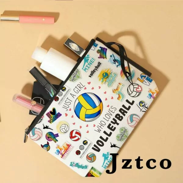 714AnipYYPL. AC SL1200 Volleyball Stuff Volleyball Gifts Volleyball Cosmetic Bag Toiletry Bag Birthday Graduation Funny Makeup Bag Volleyball Bag for Women Teens Girls Girlfriend Volleyball Lover Coach Fan Sister Niece