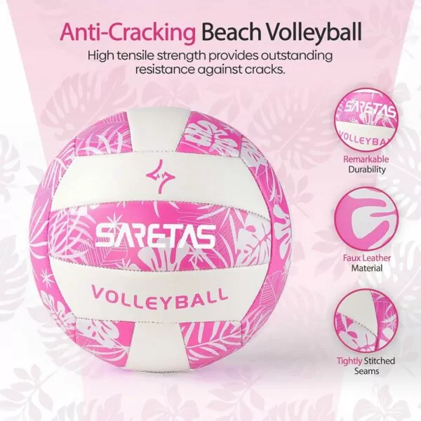 714g3slKwkL. AC SL1500 Volleyball Soft Beach Volleyball - Official Size for School, Indoor, Outdoor and Play Game Gym Workout - Play for Girls, Adults and Family.