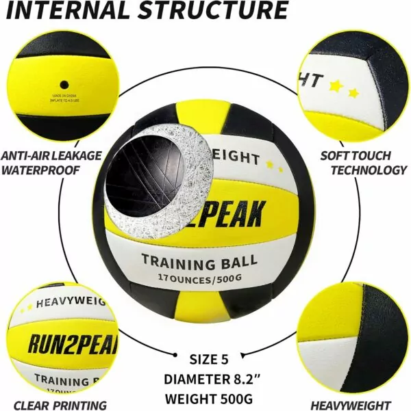 717PF 5rEZL. AC SL1500 Heavy Weight Volleyball Ball Official Size 5 Setter Training Volleyballs PU Practice Volley Balls for Indoor Rebounder Equipment Setters Weighted Volleyball Setting Trainer