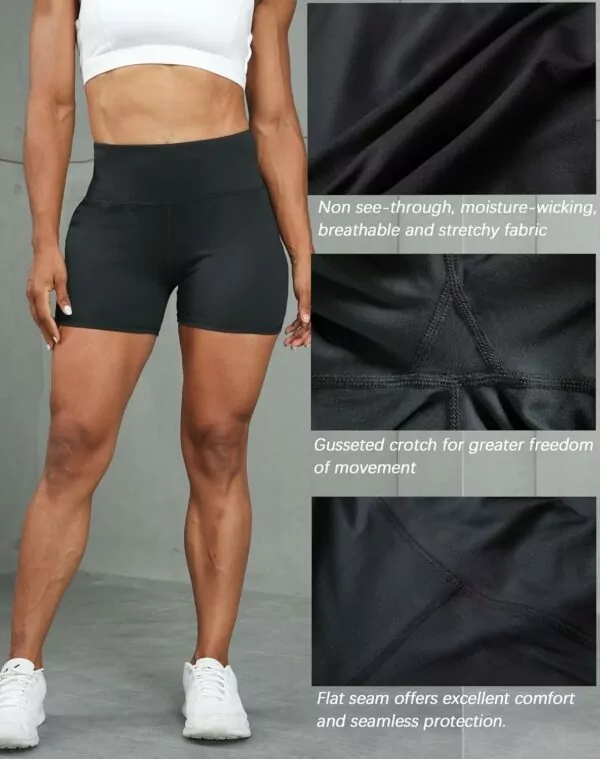 718SULJvEhL. AC SL1500 TELALEO 5 Pack 3"/5" Womens Volleyball Shorts Spandex Compression Shorts Workout Performance High Waist Yoga Biker Shorts