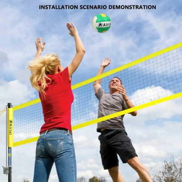 71A5vo695ML. AC SL1500 Heavy Duty Volleyball Net Outdoor with Steel Anti-Sag System, Adjustable Aluminum Poles, Professional Volleyball Nets Set for Backyard and Beach, Volleyball and Carrying Bag