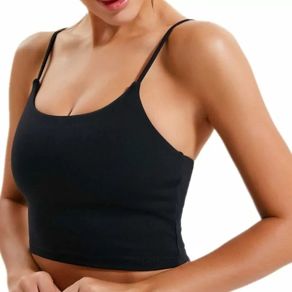 Lemedy Women Padded Sports Bra Fitness Workout Running Shirts Yoga Tank Top - Image 2