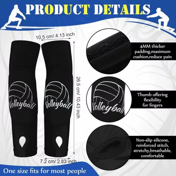 71E1OmVkphL. AC SL1500 Yinder 4 Pcs Volleyball Accessories Include Volleyball Knee Pads Volleyball Arm Sleeves Volleyball Drawstring Bag Volleyball Softball Headbands for Women Teenager Volleyball Training Dance