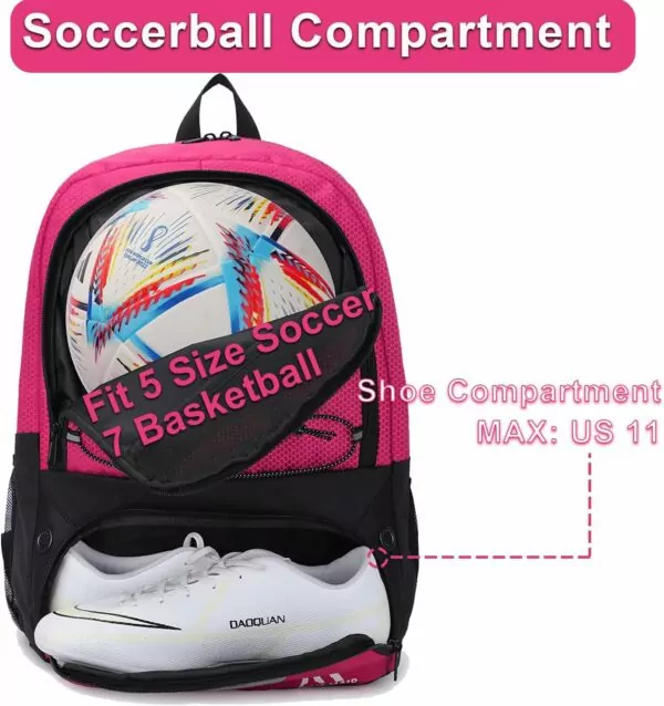 71IajSYNfZL. AC SL1500 Soccer Bag-Soccer Backpack&Backpack for&Football Volleyball& Basketball,with Ball Compartment and Training Package