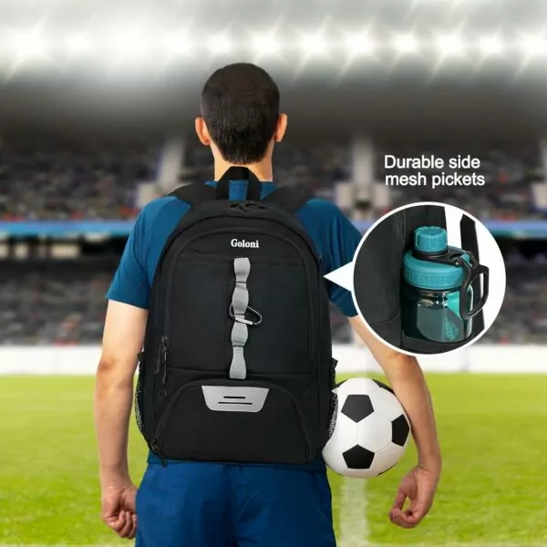 71MFQOsuQ7L. AC SL1500 Goloni Youth Soccer Bag,Basketball Bag with Ball Compartment & Shoe Compartment,Backpack for Football Volleyball Basketball