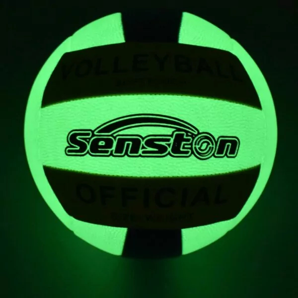 Glow in the Dark Senston Volleyball Size 5 Indoor Outdoor Night Leather with Pump - Image 4