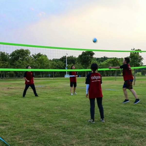 71Np7T1+YIL. AC SL1500 Volleyball Net Outdoor - Professional Volleyball Set with Height Adjustable Aluminum Poles and Anti-Sag System, Boundary Line, Volleyball and Pump