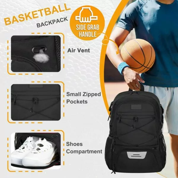 71S OisbGKL. AC SL1500 Goloni Soccer Backpack,Basketball Backpack with Ball Compartment & Shoe Compartment,Backpack for Basketball,Soccer