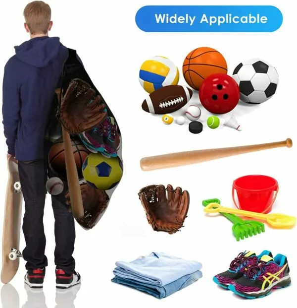 71VKek0V5AL. AC SL1500 BROTOU Extra Large Sports Ball Bag Mesh, Basketball Bags Team Balls, Adjustable Shoulder Strap, Team Work Ball Bags for Holding Soccer, Football, Volleyball, Swimming Gear (30” x 40”)