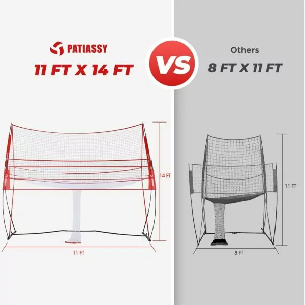 14 * 11FT Volleyball Training Equipment Net for Indoor Outdoor Use Volleyball Practice Net Great for Serving and Dunking Drills with Easy Setup - Image 3