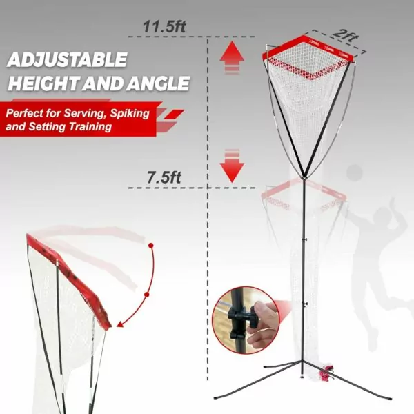 Adjustable Height Volleyball Training Net Setter Trainer for Indoor Outdoor Serving Spiking Practice Equipment - Image 4