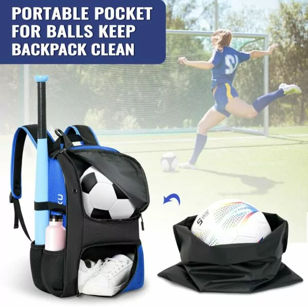 71ePnYJ0EML. AC SL1500 Soccer Bag With Portable Hand Bag For Ball & Shoes, Sports Training Backpack For Volleyball & Softball & Basketball & Football & Baseball For Boys & Girls & Adults