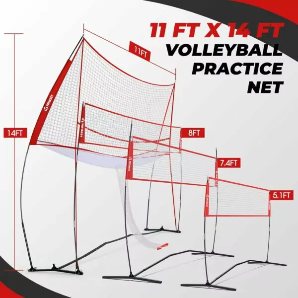 71egtEGakNL. AC SL1500 14 * 11FT Volleyball Training Equipment Net for Indoor Outdoor Use Volleyball Practice Net Great for Serving and Dunking Drills with Easy Setup