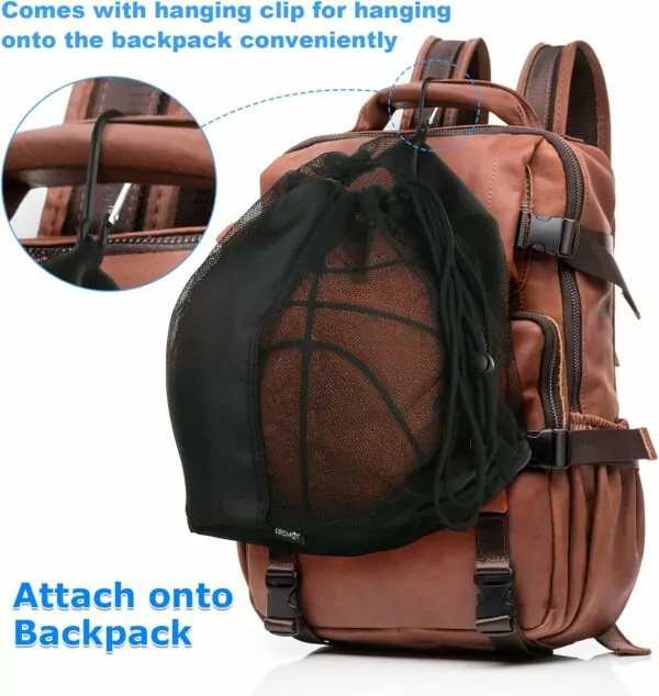 71hQV7DGRgL. AC SL1500 Cosmos Single Ball Bag Mesh Carry Bag Sport Game Ball Storage Bag Drawstring Sackpack Sling Back Bag for Carrying Basketball Volleyball Rugby Ball Soccer Football, Also as Swim Bag Gym Bag Sports Bag