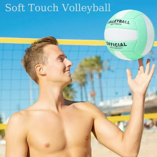 71hsE+jpvoL. AC SL1500 Volleyball Official Size 5, Volleyball Kit, Volleyballs, Soft Volleyball Beach Volleyball Pool Volleyball for Indoor Outdoor Beach, Training Equipment Volleyball Training, Competition, Gym