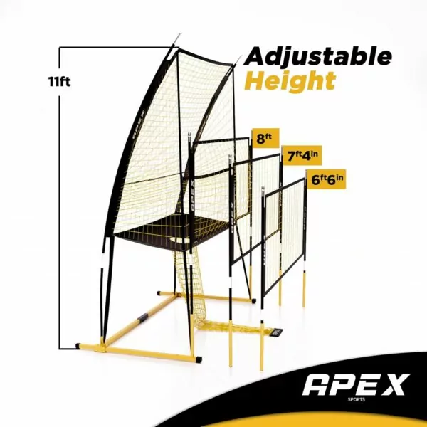 71iS6TwHVOL. AC SL1500 Volleyball Training Net System - Sturdy, Adjustable, and Portable | Improve Accuracy, Technique, and Skills | Ideal for Indoor/Outdoor Use | Easy Assembly & Storage |