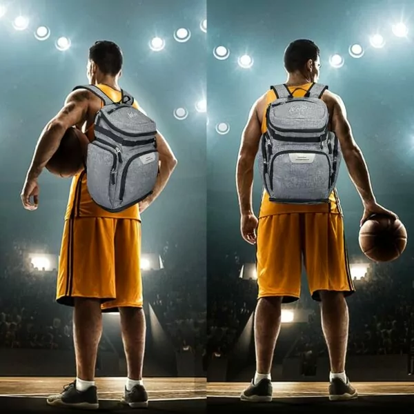 71lKMW3jI8L. AC SL1500 WOLT | Basketball Backpack Bag with Separate Ball Compartment and Shoes Pocket，Large Sports Equipment Bag for Basketball, Soccer, Rugby, Volleyball, Baseball Sport Backpack Bag