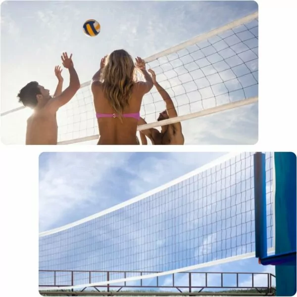 Portable Heavy Duty Outdoor Beach Volleyball Net, 32 FT x 3 FT for Pool Backyard Schoolyard Indoor with Steel Wire (Poles Not Included)