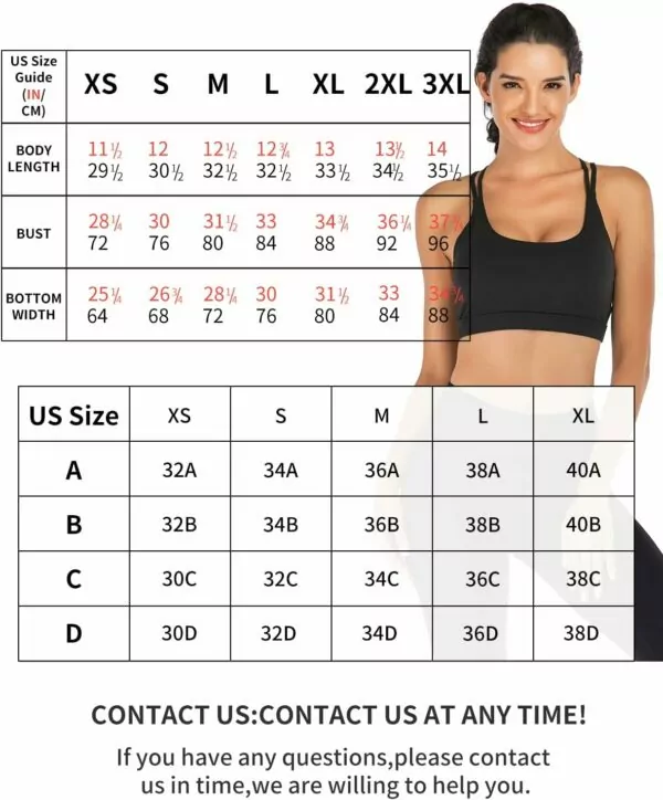 71nn Mt7BwL. AC SL1500 Sports Bras Women Padded Bra Tank Top Sexy Crisscross Back High Impact Longline Workout Yoga