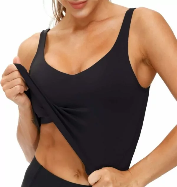 The People Women's Gym Sports Bra Longline Medium Support Wirefree Padded