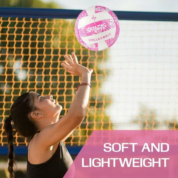 71yZhi22DTL. AC SL1500 Volleyball Soft Beach Volleyball - Official Size for School, Indoor, Outdoor and Play Game Gym Workout - Play for Girls, Adults and Family.