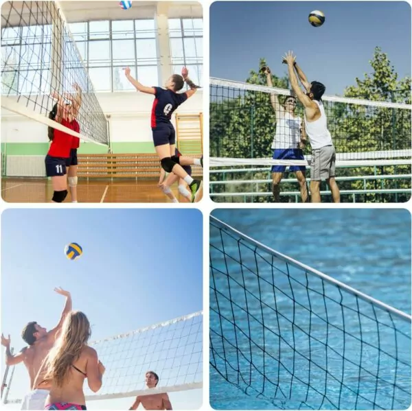 816PN9DJSeL. AC SL1500 Portable Heavy Duty Outdoor Beach Volleyball Net, 32 FT x 3 FT for Pool Backyard Schoolyard Indoor with Steel Wire (Poles Not Included)