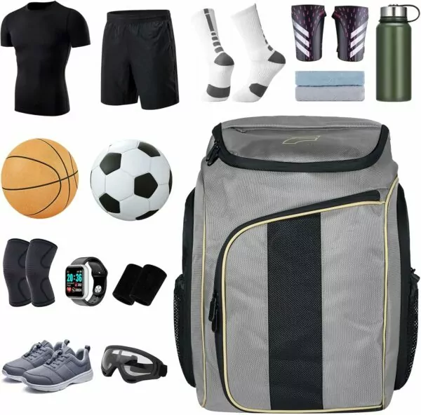 818ZveOZ8HL. AC SL1500 Large Soccer Backpack Basketball Bags for Soccer,Basketball,Volleyball Includes Separate Shoes and Ball Compartment