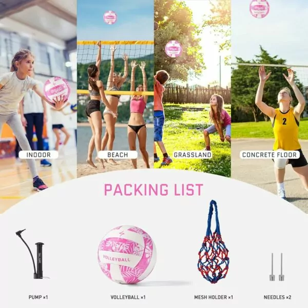 81FqP1kjezL. AC SL1500 Volleyball Soft Beach Volleyball - Official Size for School, Indoor, Outdoor and Play Game Gym Workout - Play for Girls, Adults and Family.