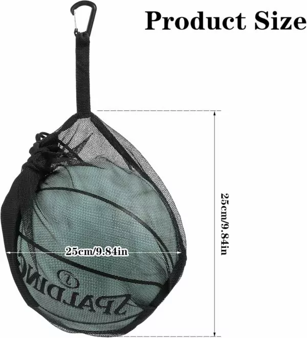 81HUKIfb+bL. AC SL1500 Sibba Single Ball Bag Drawstring Bags Travel Backpack Portable Package Lightweight Sackpack Mesh Carry Bag with Zipper Sling Back Bag for Basketball Volleyball Soccer Football