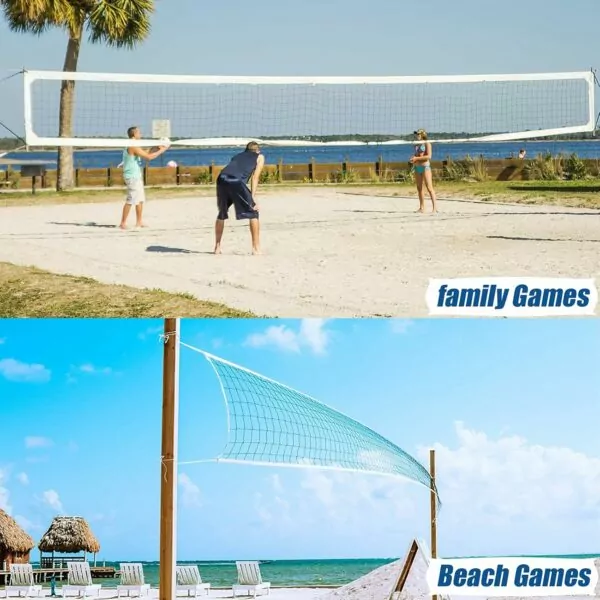 81Lw2DNnTvL. AC SL1500 Volleyball Net Outdoor, Heavy Duty Volleyball Net for Backyard, 32 x 3 FT Professional Net with Reinforced Side Tapes for Ground Pool Sports, Portable Replacement Net for Beach (Poles Not Included)