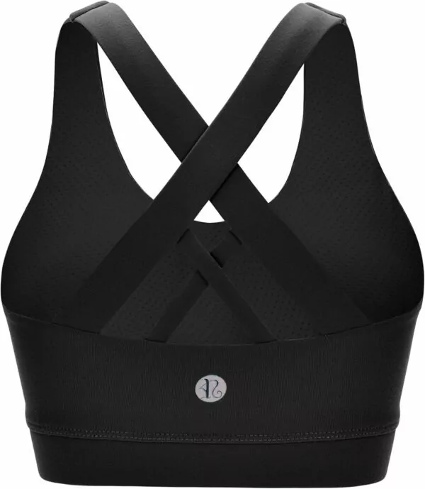 81R3kHhN4aL. AC SL1500 RUNNING GIRL Sports Bra Women Criss-Cross Back Padded Strappy Medium Support Yoga Removable Cups