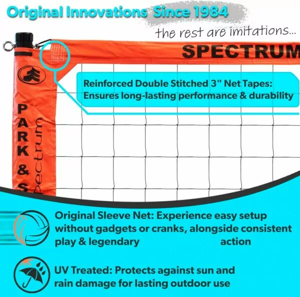 81TLyIwTaML. AC SL1500 Park & Sun Sports Spectrum Classic: Adjustable Professional Outdoor Volleyball Net System