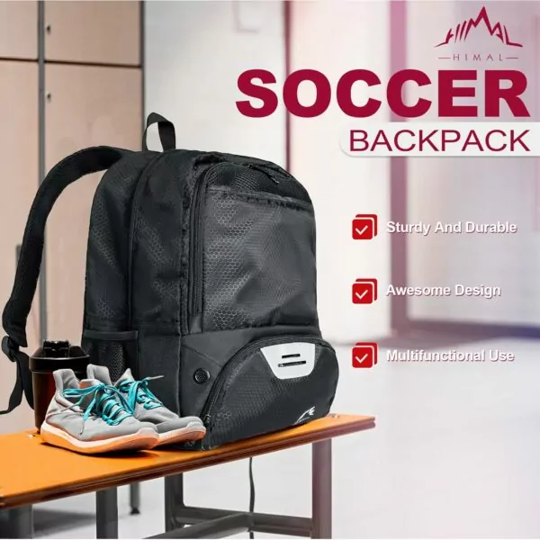 81bmRnccGbL. AC SL1500 Himal Outdoors Soccer Bag-Backpack for Soccer,Backpack for Football & Volleyball & Handball,Sports Bag with Separate Cleat and Ball Holder