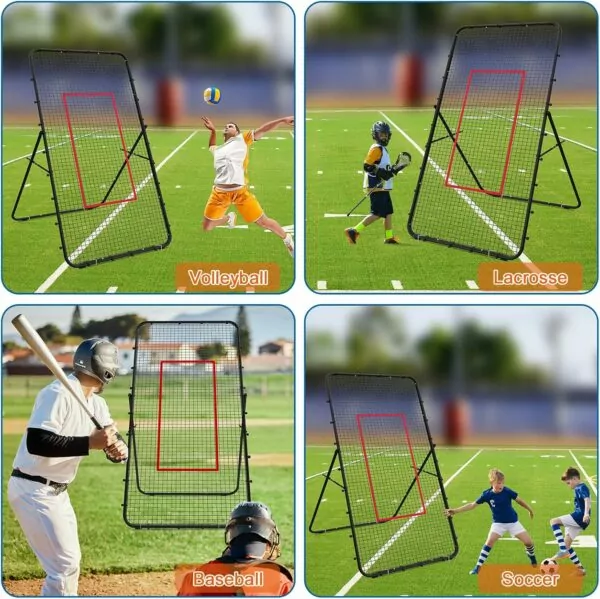 81g8wpGP+EL. AC SL1500 Adjustable Volleyball Rebounder Net 7x4 FT, with Steel Frame & High-Tension PE Netting, Durable & Portable Volleyball Training Equipment Practice for Improving Volleying, Bumping, Spiking Skills