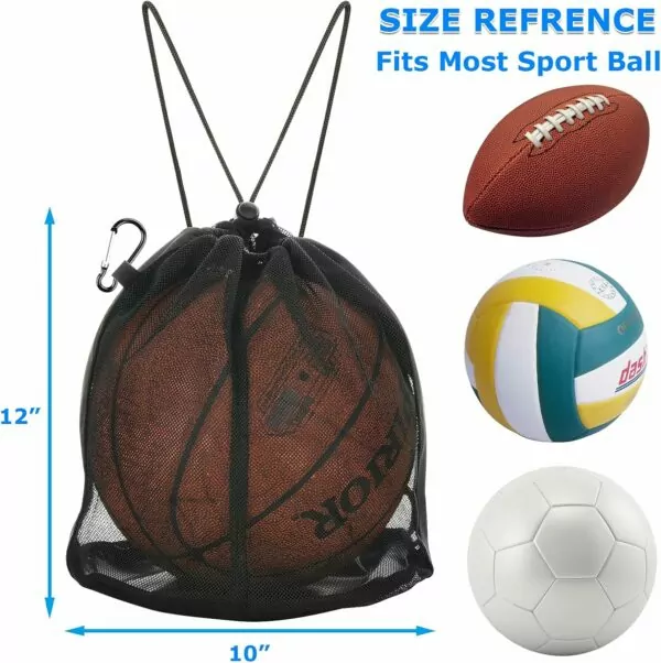 81lRCF6w4XL. AC SL1500 Cosmos Single Ball Bag Mesh Carry Bag Sport Game Ball Storage Bag Drawstring Sackpack Sling Back Bag for Carrying Basketball Volleyball Rugby Ball Soccer Football, Also as Swim Bag Gym Bag Sports Bag